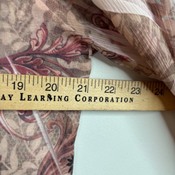 Vintage 90s Fairy Top Asymmetric Bell Sleeve Beaded Pink Retro Angel Chicos L - Picture 6 of 9